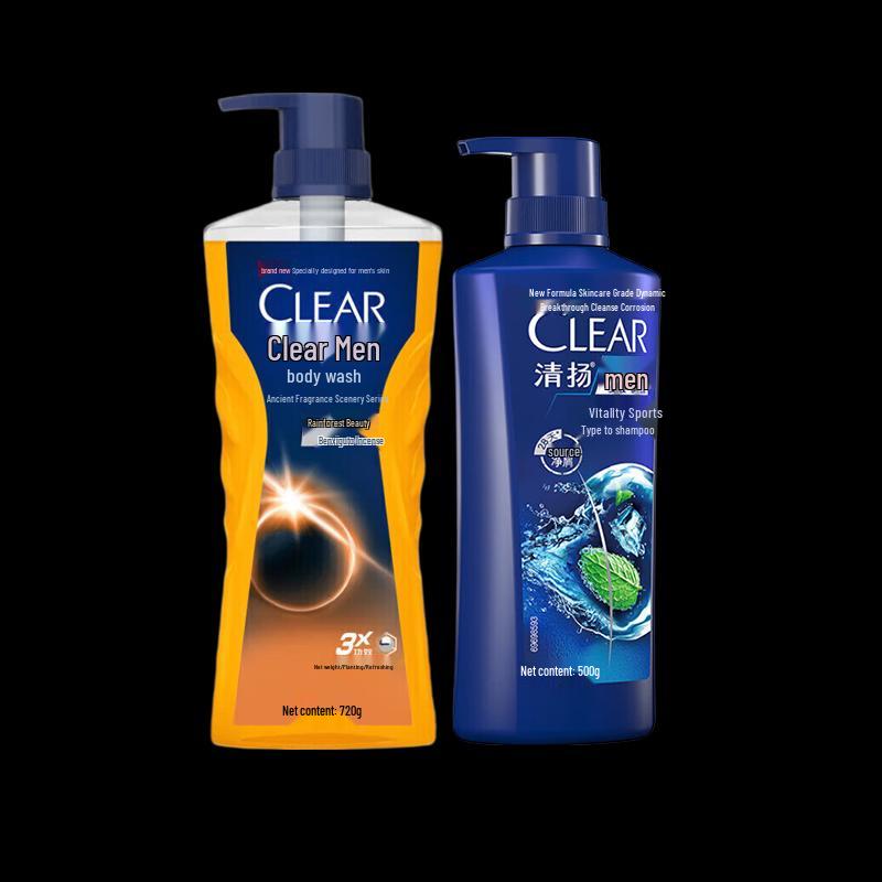 CLEAR Men s Rainforest Scent Shower Gel & Shampoo Set