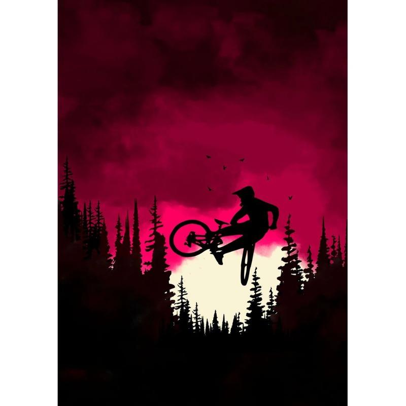 Vintage Mountain Bike Posters Print Canvas Painting Sport Fans Wall Art Picture For Living Room Home Decoration