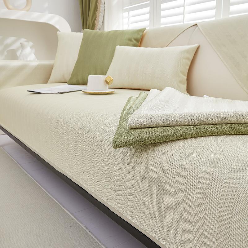 Summer Ice Silk Sofa Cushion  New Mat Cushion, Modern Simple Universal Non-Slip Sofa Cover Seat Cushion