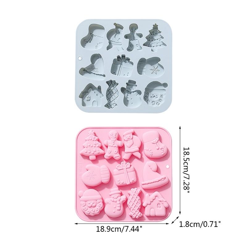 Christmas Theme Silicone Mold Cake Cupcake Chocolate Baking Fondant Mould