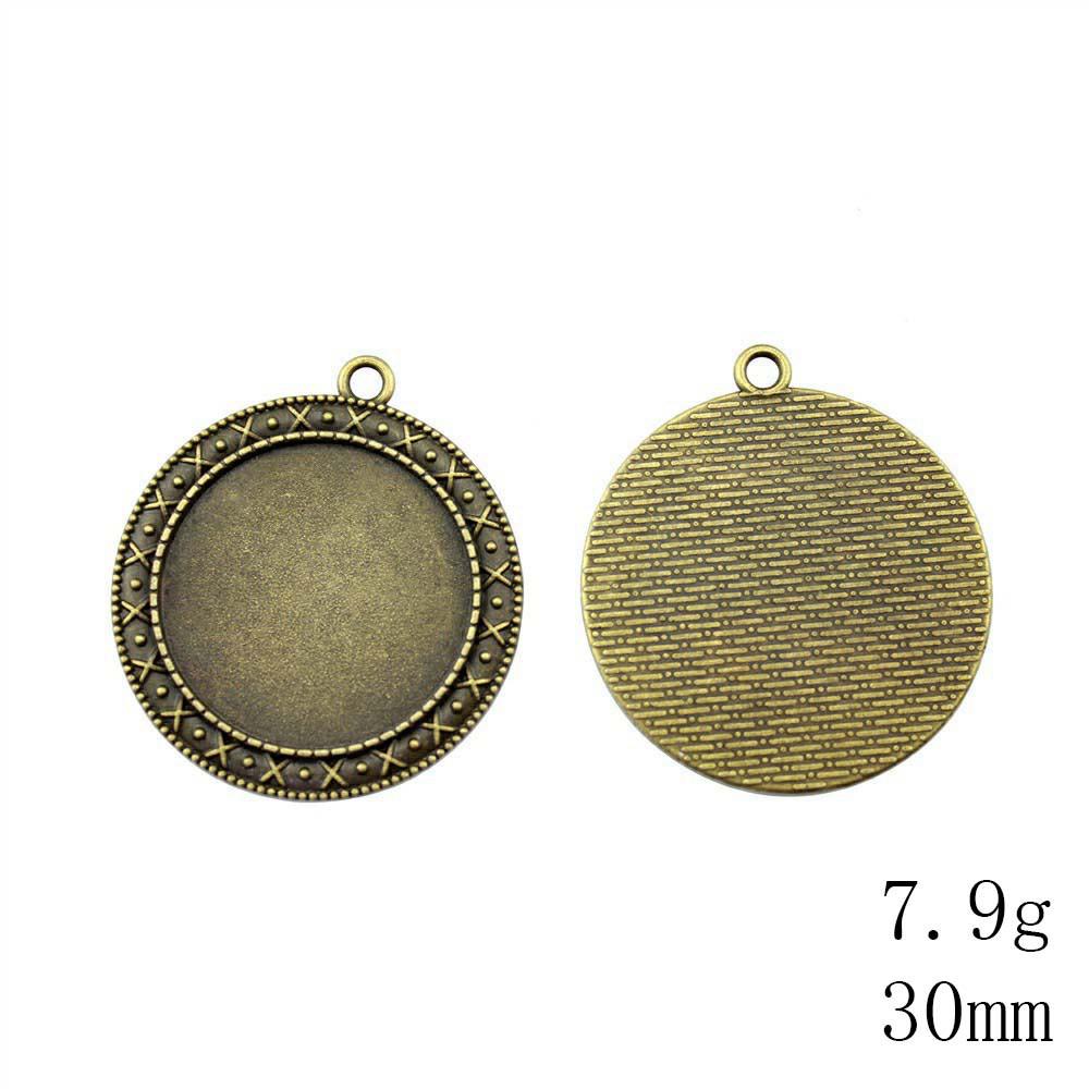 New Year's Day Accesories Fit Round 30-35mm Glass Cabochon Base Setting Tray Accessories Parts Souvenir Accessory Parts