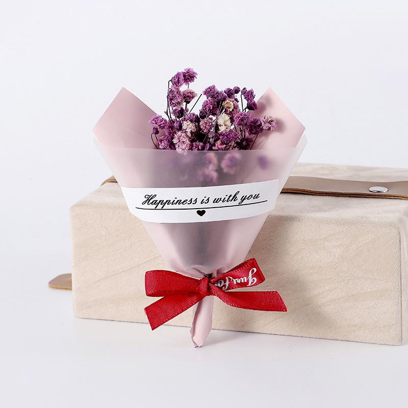 Hand Gift Mini Full Star Dried Flower Bouquet Gift Set with Small Gift Bouquet Soap Flower Eternity Bouquet