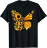Faith Cross Sunflower Butterfly Christian Vintage T-Shirt Mens Womens Tees Top