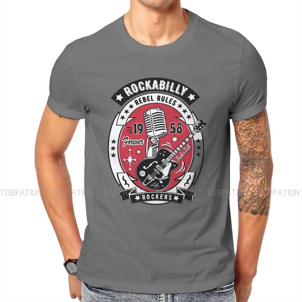 ZX Rock 50s Rockabilly Music 1958 Rock and Roll Vintage Rocker 60s 70s Guitar Tshirt Summer Mens Clothes Cotton Harajuku T Shirt