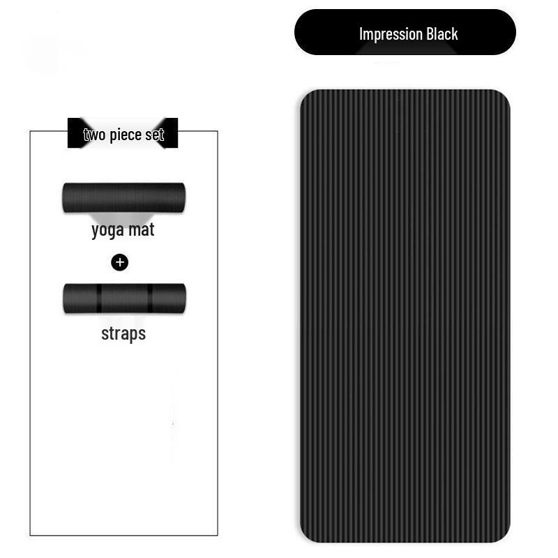 Thick Non-slip Yoga Mat for Home - Silent, Shock-absorbing, Soundproof, Ideal for Men & Women