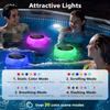 Gusio Solar Pool Chlorine Floater for Up To 3 Inch Tablets, Floating Chlorine Dispenser with Colorful Ball Light