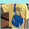 Simple Solid Color Letter Printed Children Single Shoulder Bag With Pendant For Kids School Day Use