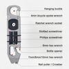 Stainless Steel Multifunctional Pry Bar Mini Multitool Allen Wrench  Outdoor