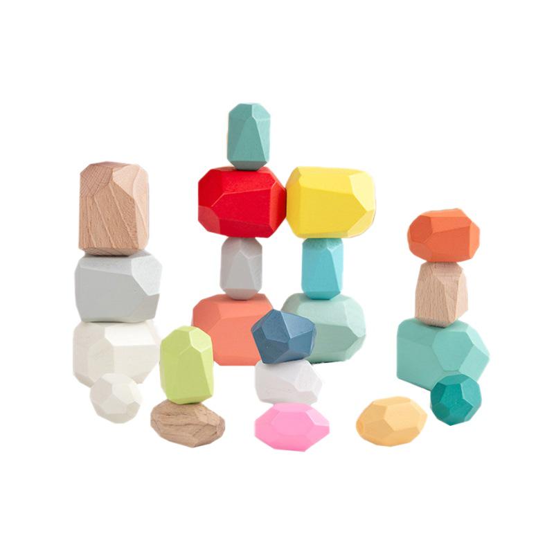 Montessori Stone Stacking Educational Puzzle Blocks for Girls – Early Learning Gift