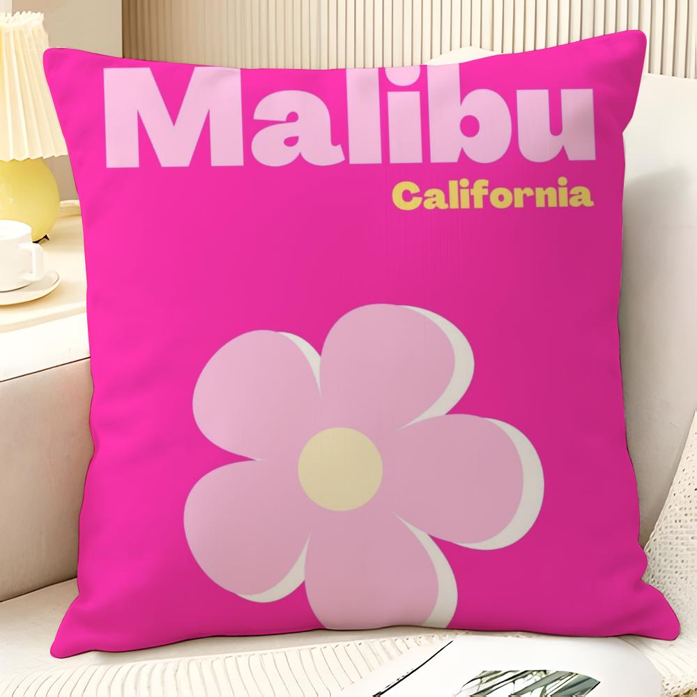 Beauty Summer Travel Series 2 Pillow Case Natural Linen Organic Fabric Double-Sided Printing Sofa Home Decor Gift Pillow Case