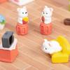 Kawaii Cartoon Cute Animal Resin Small Ornaments Creative Little Bear Doll Toys DIY Home Decoration Accessories Crafts Gifts