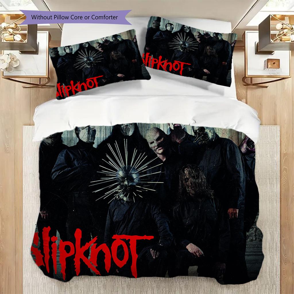 Slipknot Band Art Set Threepiece Set 1 Duvet Cover 2 Pillowcase Without Core Bedding Set Christmas Birthday Gift Soft And Comfortable