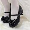 Cute Butterfly-knot Women Lolita Mary Jane Shoes Concise Thick Heel Leather Shoes 2026  Spring Autumn Ladies Dress Pumps