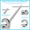 Multi Functional Activity Head Sink Wrench Hot Cold Water Faucet Sink Wrench Carbon Steel Bathroom Water Pipe Disassembly Tools