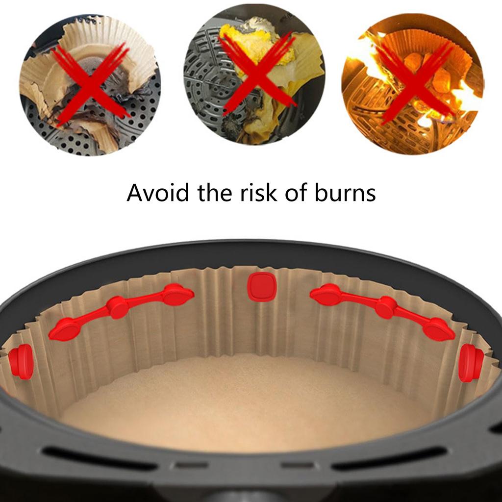 Air Fryer Magnet Silicone Buckle Non Scratch Removable Air Fryer Magnets Fixation Safely Paper Holder Easy to Use