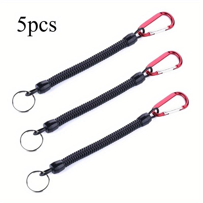 

5 шт. рыболовных шнурков 22 см, выдвижной спиральный шнур с карабином, ТПУ, веревка для рыбалки с лодки, страховочная веревка, рыболовные инструменты, снасти