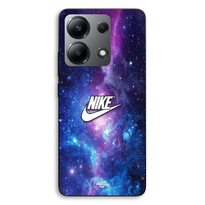 Coque Pour Xiaomi Redmi Note 13 4G Nike logo blanc espace coloré Maniacase