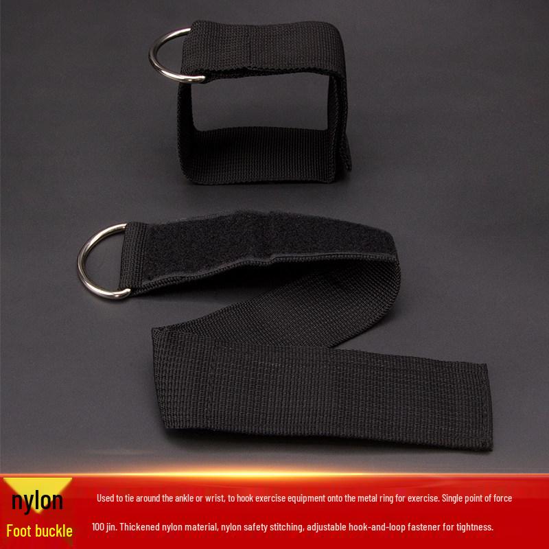 Door and Ankle Buckle Fitness Accessories Set with Elastic Pull Rope