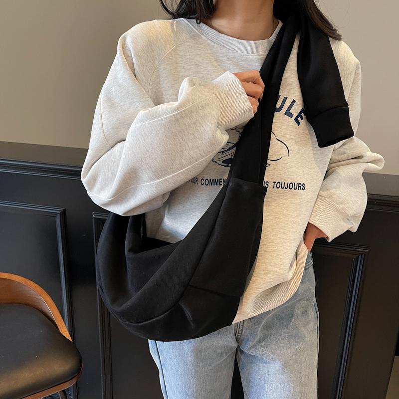 Crossbody-veske Dame Stor Kapasitet Skulderveske Lett Ensfarget Tote-veske