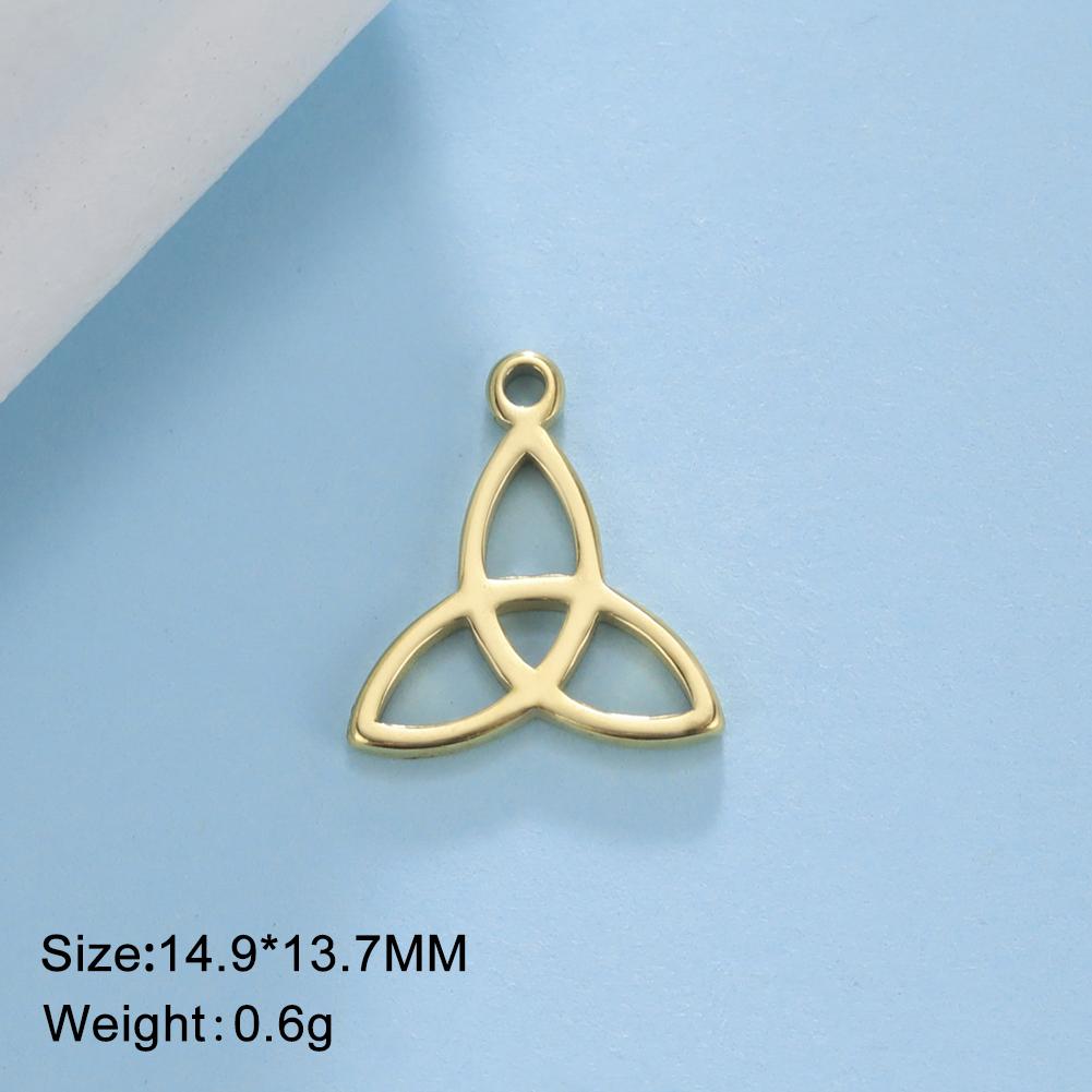 Teamer 5pcs Witch Knot Charm Vintage Knot Amulet Stainless Steel Charms for Bracelet Jewelry Making Accessories Wholesale