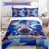 Set Biancheria da Letto Rangers FC Stampato 3 Pezzi Copripiumino Traspirante con Federe Biancheria da Letto Decorativa per Camera da Letto Casa