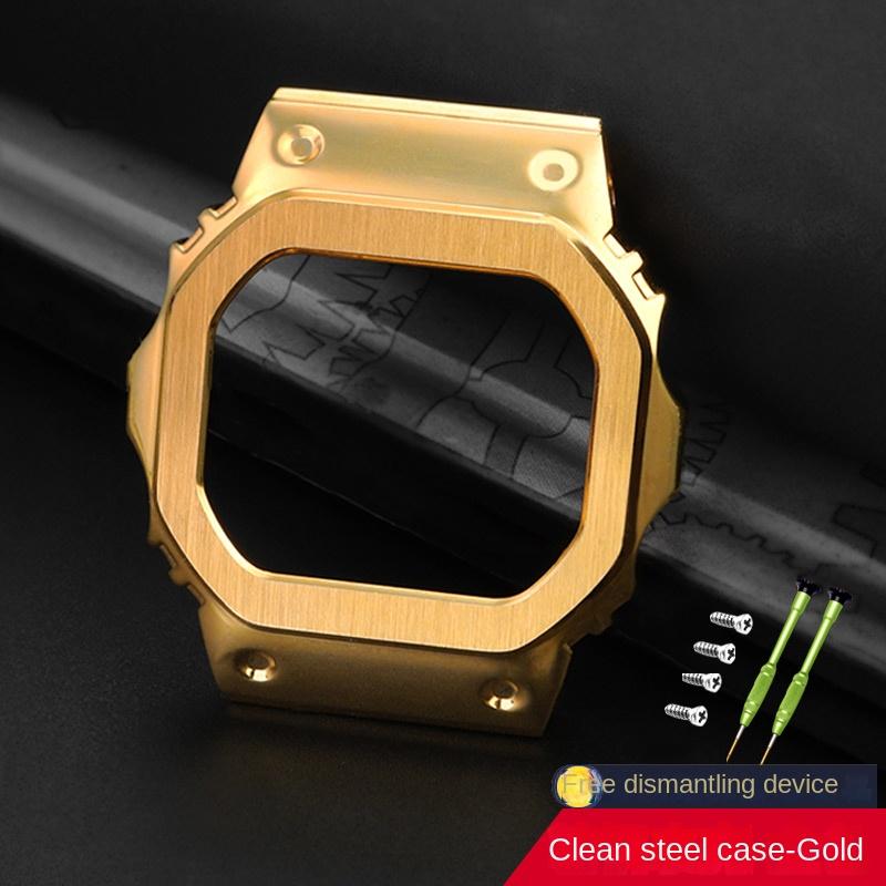 Per Casio G-shock Cassa Lunetta Metallo Cinturino Dw5600 Gw-m5610 Gw-b5600 Gwm5610 GM-5600 Orologio Modificato Cinturino Uomo Acciaio Inossidabile Completo