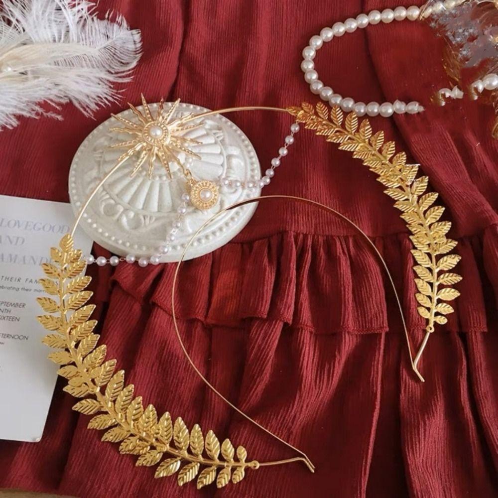 Vintage Sun Goddess Crown Gold Plated Tiara Headpiece Baroque Tiara Headband Stage Performance