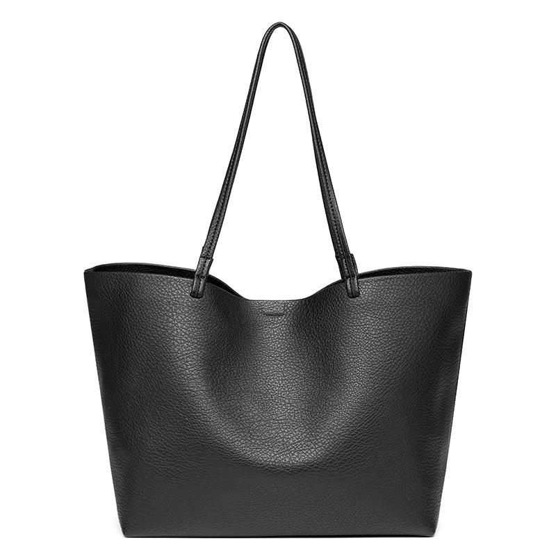 Women's Large Soft PU Mother-Child Shoulder Tote – Niche Fashion, Spacious Design