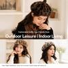 Solid Color Faux Rabbit Fur Beret Leopard Print Octagonal Beanie Cap Fluffy Plush Beret  Women Girl