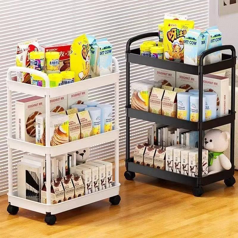 Multi-Layer Floor-Standing Storage Rack for Bedroom, Bathroom, Kitchen, or Living Room