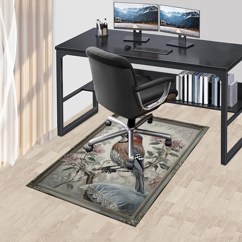 1PC Bird Flower Non-Slip Floor Carpet Compatible for Office&Living Room&Bedroom&Dining Room - Soft & Pattern-G0389