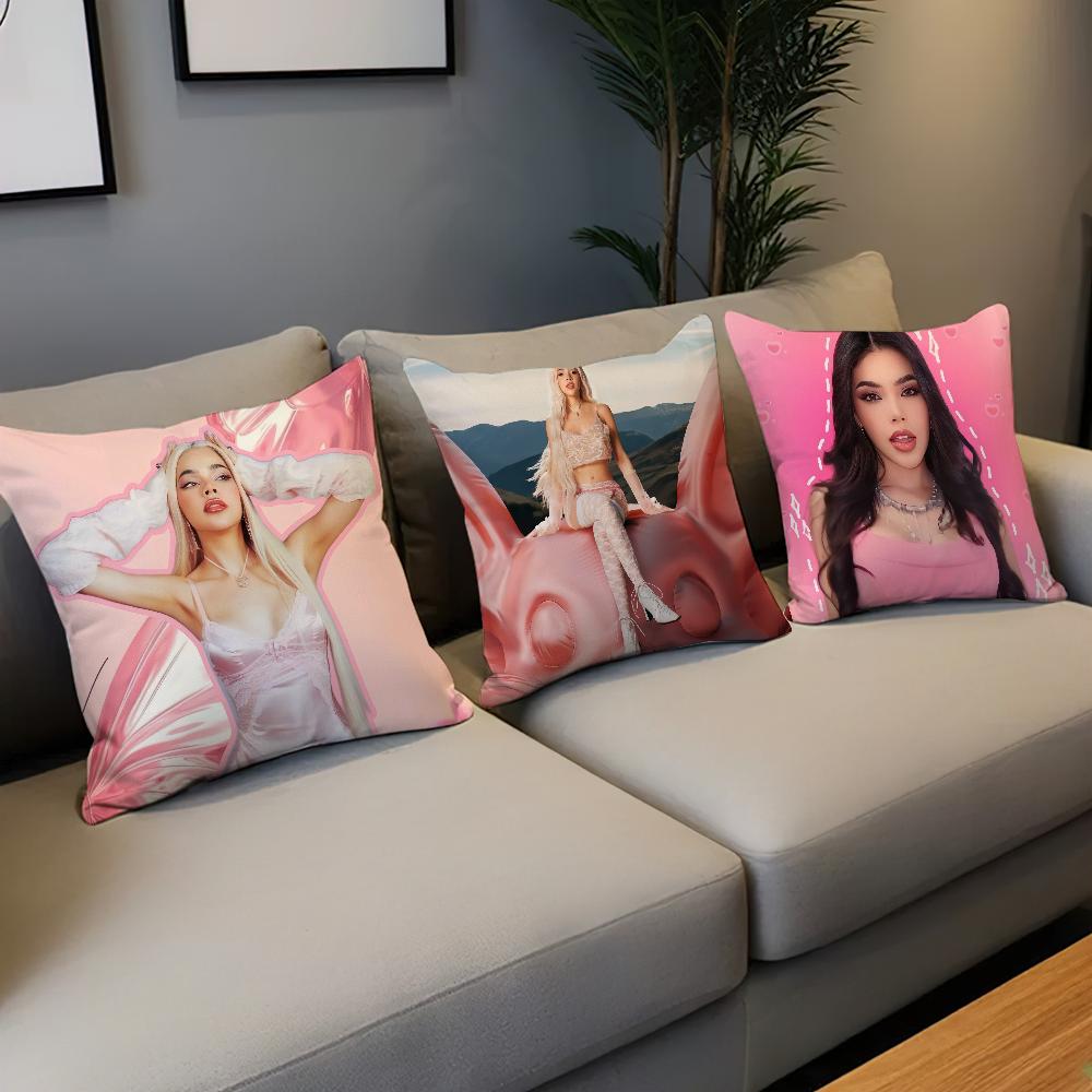 Comfortable Soft Pillow Os Case For K-Kenia Sofa Living Singer Room Pink Aura Home Office Decor And Protective Covers