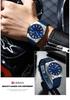 Curren 8449 Men's Quartz Watch with Rubber Strap, Large Luminous Dial, Waterproof, for Students