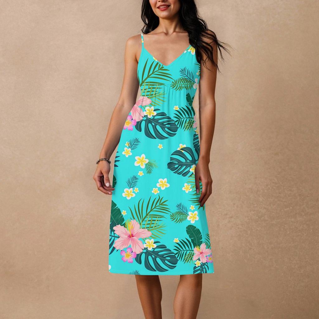 Dámské špagetové šaty bez zad s mašlí, volné, ležérní, plážové, prázdninové, letní šaty