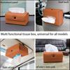 1PC Multi-Function Car Tissue Box Folding Seat Back Hanging Armrest Storage Creative Fixed Holder for Vehicle Interior