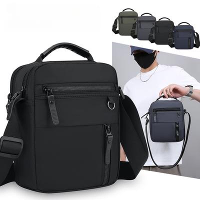 Tašky Messenger Sling pre mužov Ležérna Oxford Malá Vrecko Crossbody na zips Jednoduchá Mini Crossbody Taška na telefón Pánska Taška cez rameno