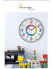12" Colorful Cartoon Wall Clock - Creative Silver Frame for Living Room, Study, or Kids' Room