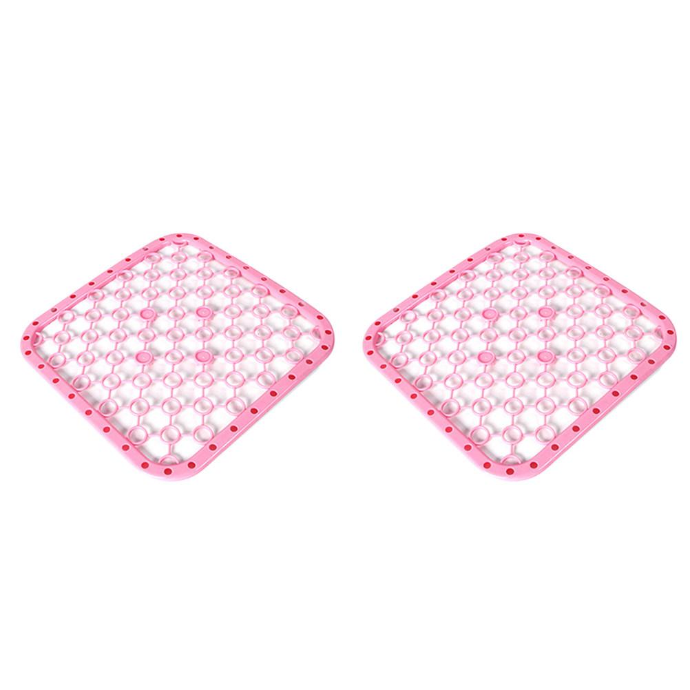 2 Pezzi Tappetino Filtro per Detriti Lavello Cucina Quadrato Design a Griglia di Scarico Asciugatura Rapida Scolapiatti Isolante Sottobicchiere Tavola Lavaggio