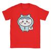 Hachiware In Blue Pajamas Chiikawas T Shirt Unisex 100 Cotton Tshirt Round Collar Tee Shirt Short Sleeve Clothing Printed