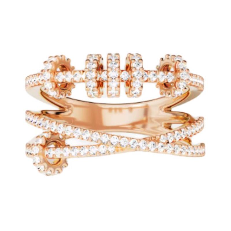APM Monaco Light luxury and high-end alloy ring for women, rose gold R17574OX золотой