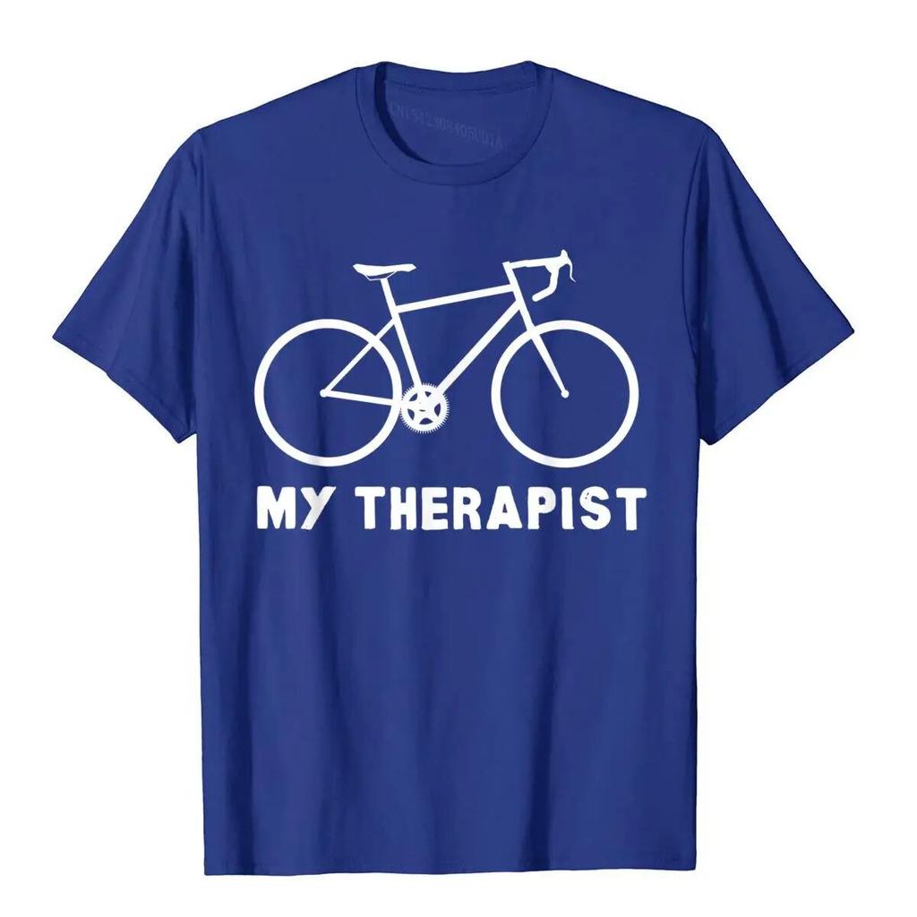 My Therapist Bicycle Funny Bike Riding Rider Cycling Gift T-Shirt Rife Unisex Tops T Shirt Unique T Shirt Cotton Vintage
