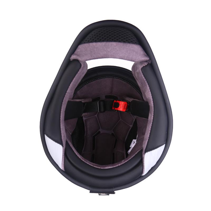 Retro Fiberglass Full Face Helmet for Motorcycles - Unisex Pig Nose Design, Small Shell for Harley Cruiser American Bikes
