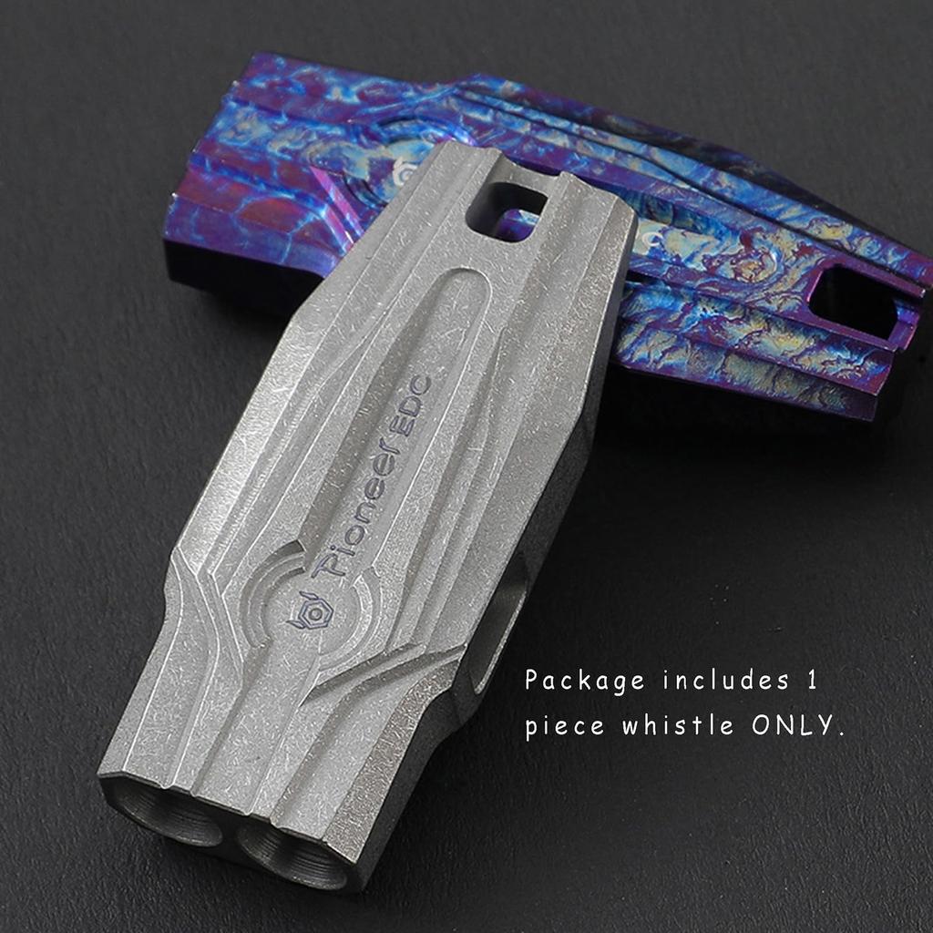 Hamans Emergency Whistle Titanium EDC Portable Whistle Up To 120 Decibels Loud Sound Survival Whistle Keychain for Survival Hiking Camping Pet