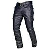 JKQYYSG Men's Leather Pants, Men's, Motorcycle, Long Length, Biker Trousers, Fake, Large Size, Spring,