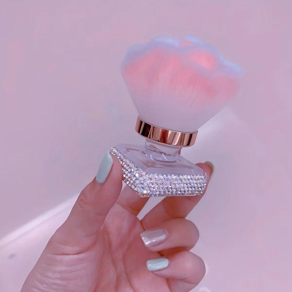 With Rhinestones Base Nail Art Dust Cleaner Brush Nail Cleaning Brush Cosmetic Tool