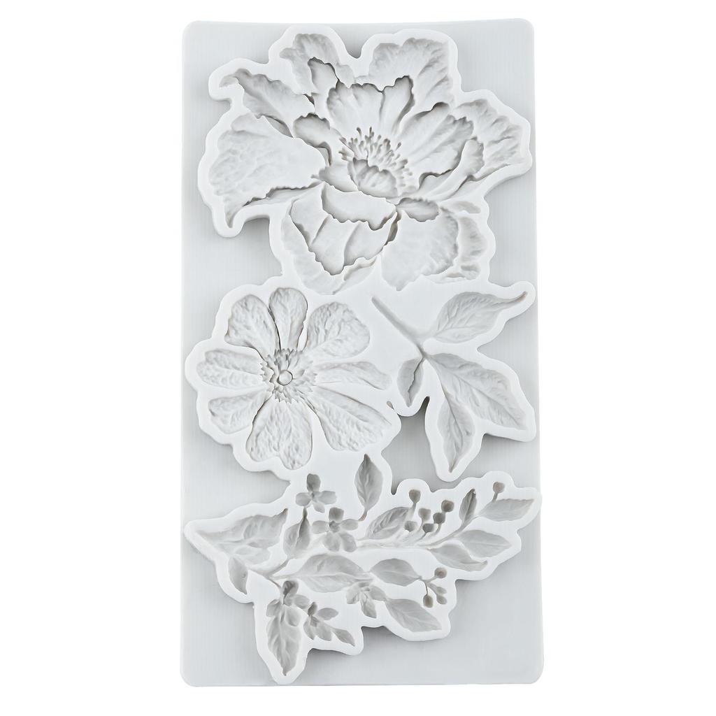 Rose Silicone Mold Peony Fondant Molds Cake Decorating Tools Cupcake Topper Candy Sugar Craft Gum Paste Polymer Clay