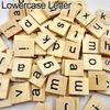 100 Pcs Wooden Alphabet Tiles English Letters DIY Wood Crafts Kids Toy 18x20mm