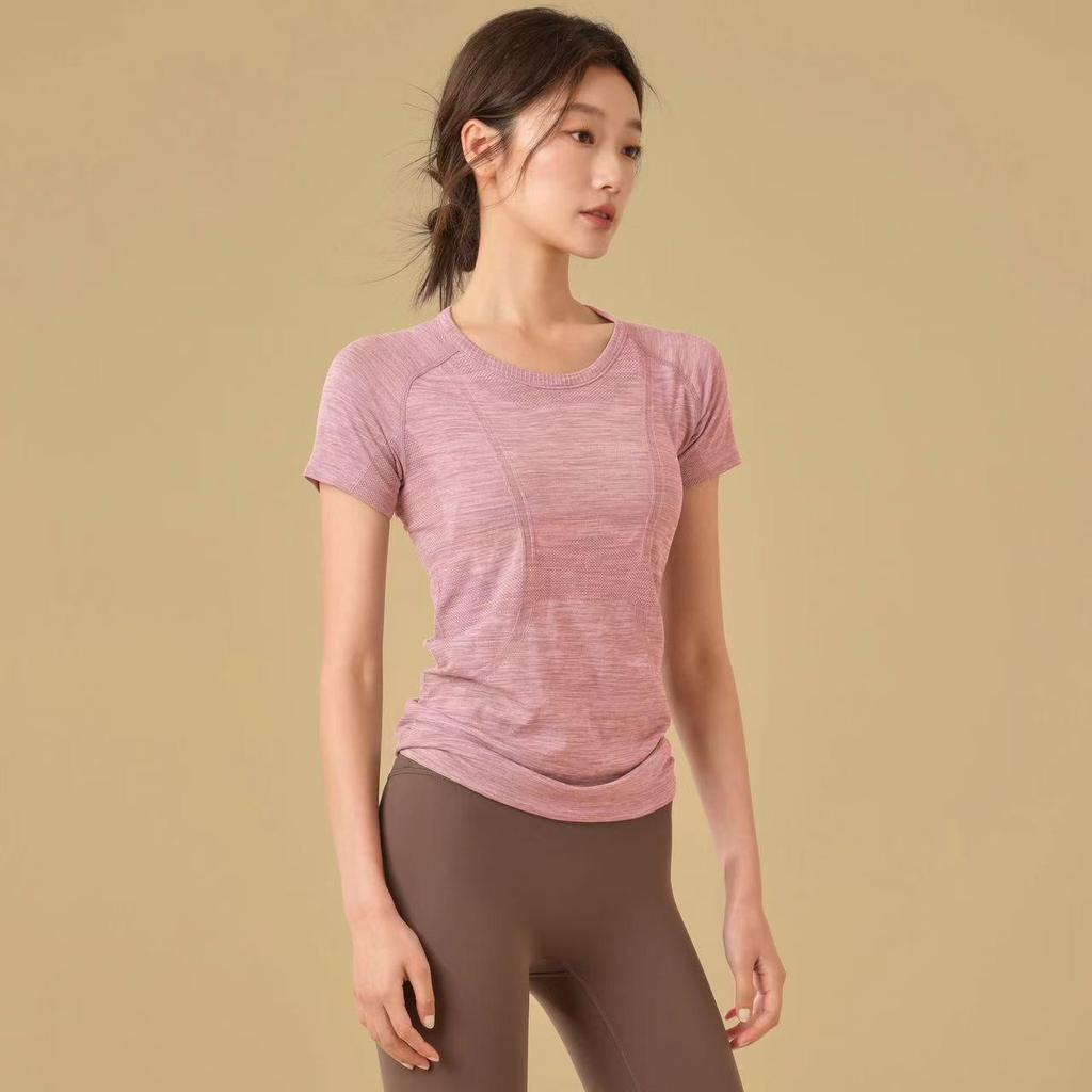 Women's Slim Fit Short Sleeve Yoga Top: Breathable, Quick-Dry Sports Wear