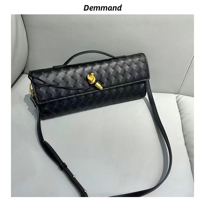 Sac à bandoulière de soirée élégant en cuir de vache tressé 2024