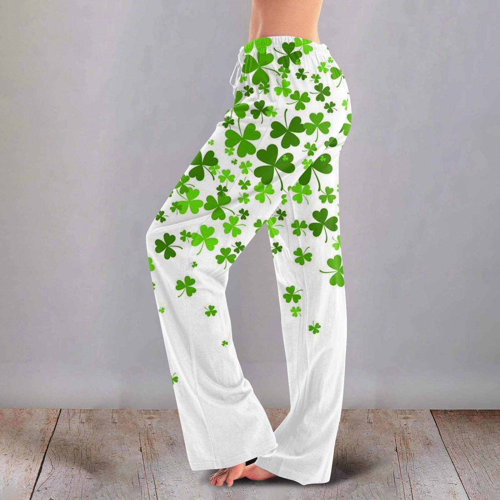 

Женские повседневные прямые брюки с принтом повседневные длинные брюки XXXL белый